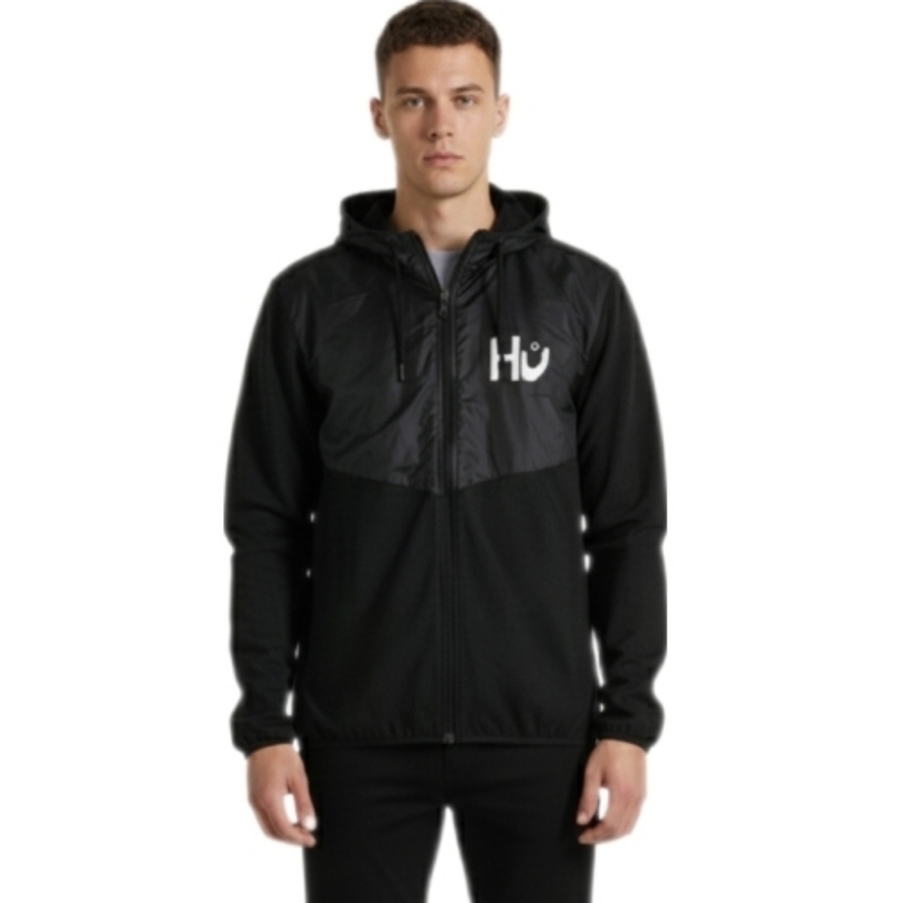Rhone x Hu Black Hybrid Hoodie Jacket Men’s L